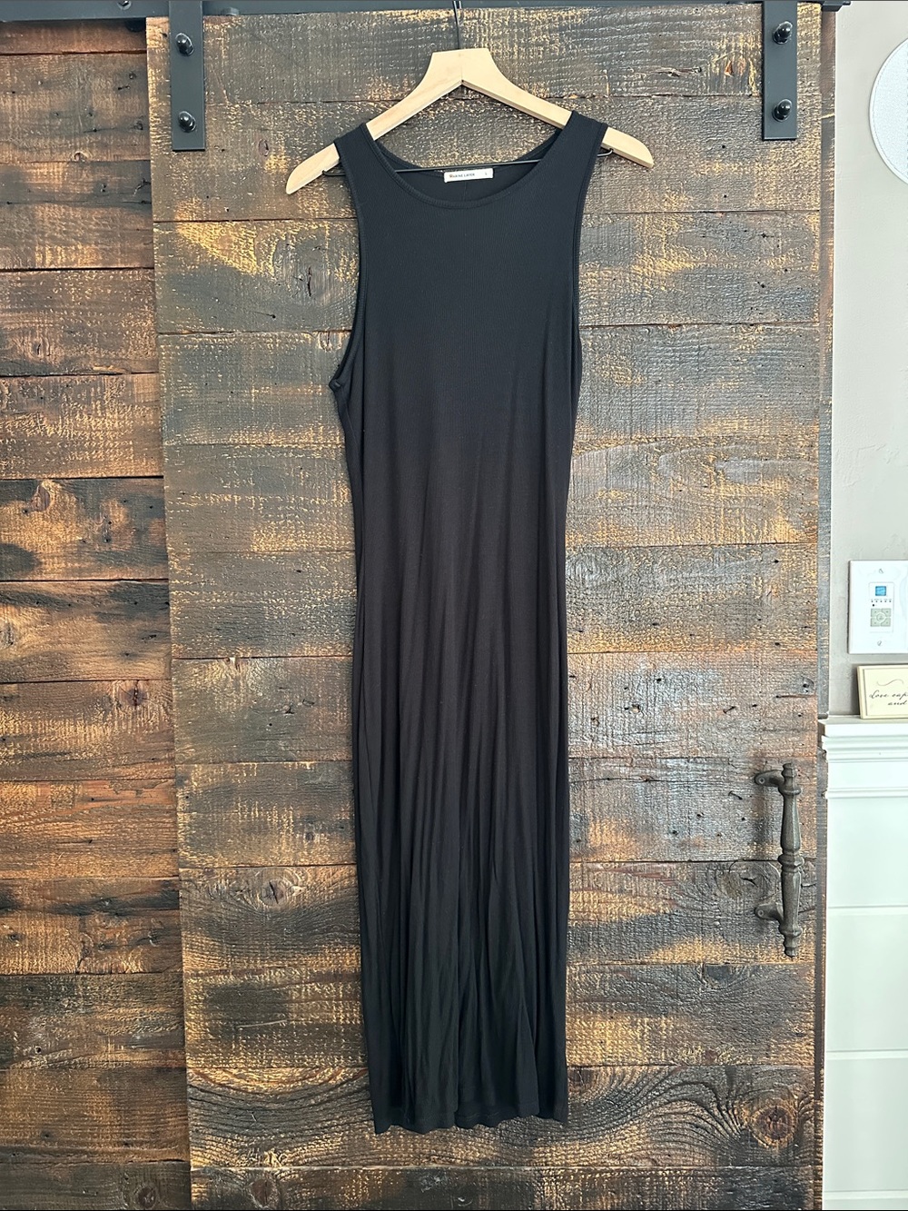 Marine Layer Black Sleeveless Maxi Dress